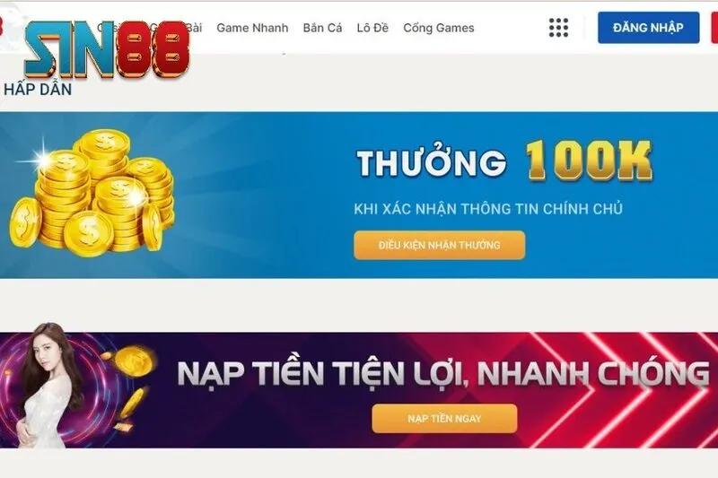 Thưởng 100k cực đã khi xác nhận thông tin